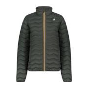 Eco Warm Groen Zwart Puffer Jas K-Way , Green , Heren