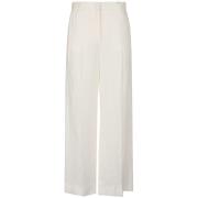 Wijde Pijp Linnen Broek Max Mara Weekend , White , Dames