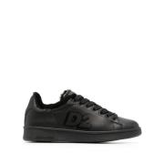 Zwarte Gesloten Platte Sneakers Dsquared2 , Black , Dames