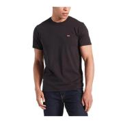 Katoenen T-Shirt met Korte Mouwen Levi's , Black , Heren