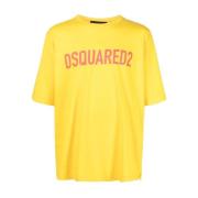 T-Shirts Dsquared2 , Yellow , Heren