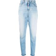 Blauwe Skinny Jeans voor Vrouwen Dsquared2 , Blue , Dames