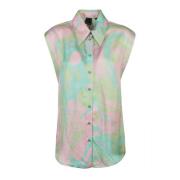 Multicolor Verde/Rosa Cabiri Shirt Pinko , Multicolor , Dames