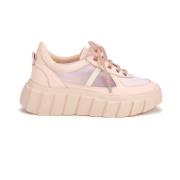 Roze Casual Gesloten Sleehak Sneakers AGL , Pink , Dames