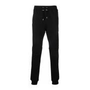 Zwarte katoenen sweatpants met logo print Balmain , Black , Heren