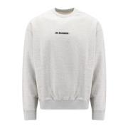 Grijze Crew-neck Sweatshirt Jil Sander , Gray , Heren