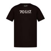 T-shirt met logo Emporio Armani EA7 , Black , Dames