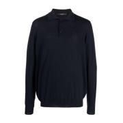 Blauwe Cashmere Polo-neck Sweatshirt Billionaire , Blue , Heren