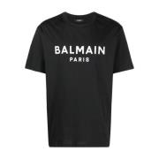 T-Shirts Balmain , Black , Heren