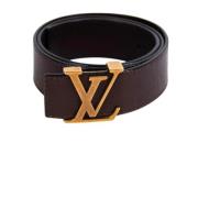 Pre-owned Leather belts Louis Vuitton Vintage , Brown , Dames