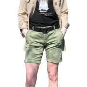 Camouflage Bermuda Shorts met decoratieve studs Mason's , Green , Dame...