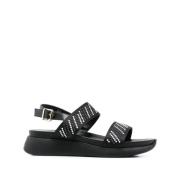 Flat Sandals Baldinini , Black , Dames
