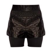 Shorts met logo Emporio Armani EA7 , Black , Dames