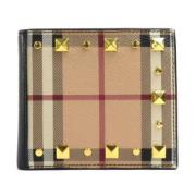 Pre-owned Leather wallets Burberry Vintage , Beige , Dames