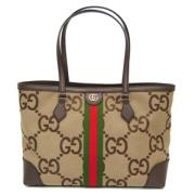 Pre-owned Canvas totes Gucci Vintage , Beige , Dames