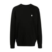 Zwarte Cross Crewneck Hoodie Marcelo Burlon , Black , Heren