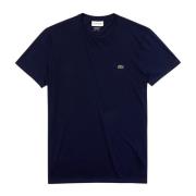 Blauwe T-shirt 166 Lacoste , Blue , Heren