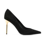 Zwart Ruby-Suede Gesloten Hoge Hakken Balmain , Black , Dames