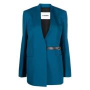 Blauwe Casual Dames Blazers Jil Sander , Blue , Dames