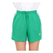 Groen en wit 3-Stripes Shorts Adidas Originals , Green , Dames