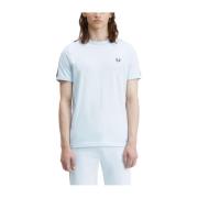 Retrostijl Ronde Hals T-shirt Fred Perry , Blue , Heren