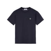 Blauwe T-shirts en Polos met Slim Fit Stone Island , Blue , Heren