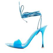 Pre-owned Leather sandals Gianvito Rossi Pre-owned , Blue , Dames