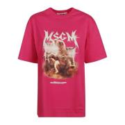 Casual T-shirt Msgm , Pink , Dames