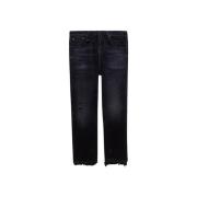 Cropped Jeans R13 , Black , Dames