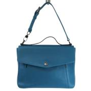 Pre-owned Leather handbags Bvlgari Vintage , Blue , Unisex