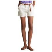 Hoog getailleerde Chino Shorts Polo Ralph Lauren , White , Dames