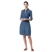 Denim overhemdjurk met borstzakken Kocca , Blue , Dames