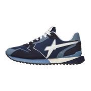 Suede and technical fabric sneakers Nick-Uni. W6Yz , Blue , Unisex