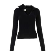 V-neck Knitwear Y/Project , Black , Dames