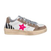 Witte en Tortora Sneakers New Star 2Star , Multicolor , Dames