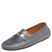 Pre-owned Leather flats Ralph Lauren Pre-owned , Gray , Dames
