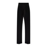 Plooi-voorkant broek Balenciaga , Black , Dames