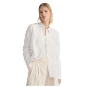 Regular Linnen Overhemd in Chambray Gant , White , Dames