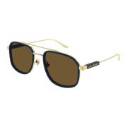 Gold/Brown Sunglasses Gg1310S Gucci , Yellow , Heren