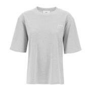 Organisch Katoen Logo T-Shirt Ami Paris , Gray , Dames