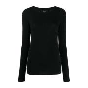 Noir Ally Longsleeve T-Shirt Majestic Filatures , Black , Dames