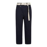 Cropped Trousers High , Blue , Dames
