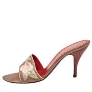 Pre-owned Satin sandals Yves Saint Laurent Vintage , Multicolor , Dame...
