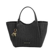 Stijlvolle Leren Portemonnee Emporio Armani , Black , Dames