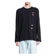 T-Shirts Comme des Garçons Play , Black , Heren