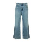 Relaxed Straight Lichtblauwe Jeans Frame , Blue , Dames