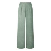 Wide Trousers BomBoogie , Green , Dames