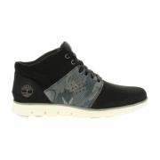 Casual Zwarte Leren Herenlaarzen Timberland , Black , Heren