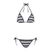 Paris driehoek bikini Balmain , Black , Dames