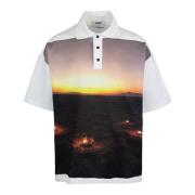 Safari Print T-shirts en Polos Msgm , White , Heren